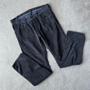 Banana Republic Men’s Pima Cotton Charcoal Gray Corduroy Pants Size 33x32